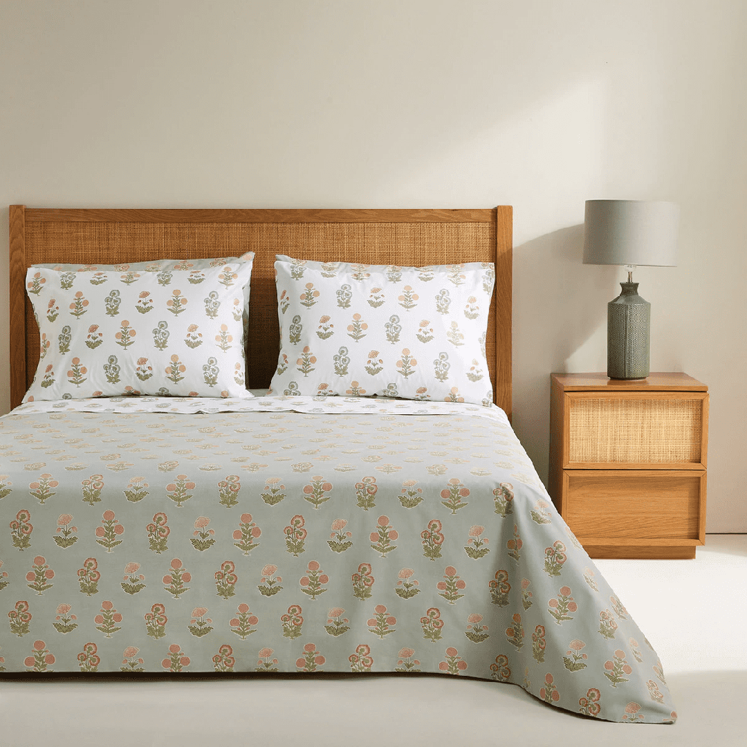 Juego de sábanas algodón orgánico Farah El Corte Inglés