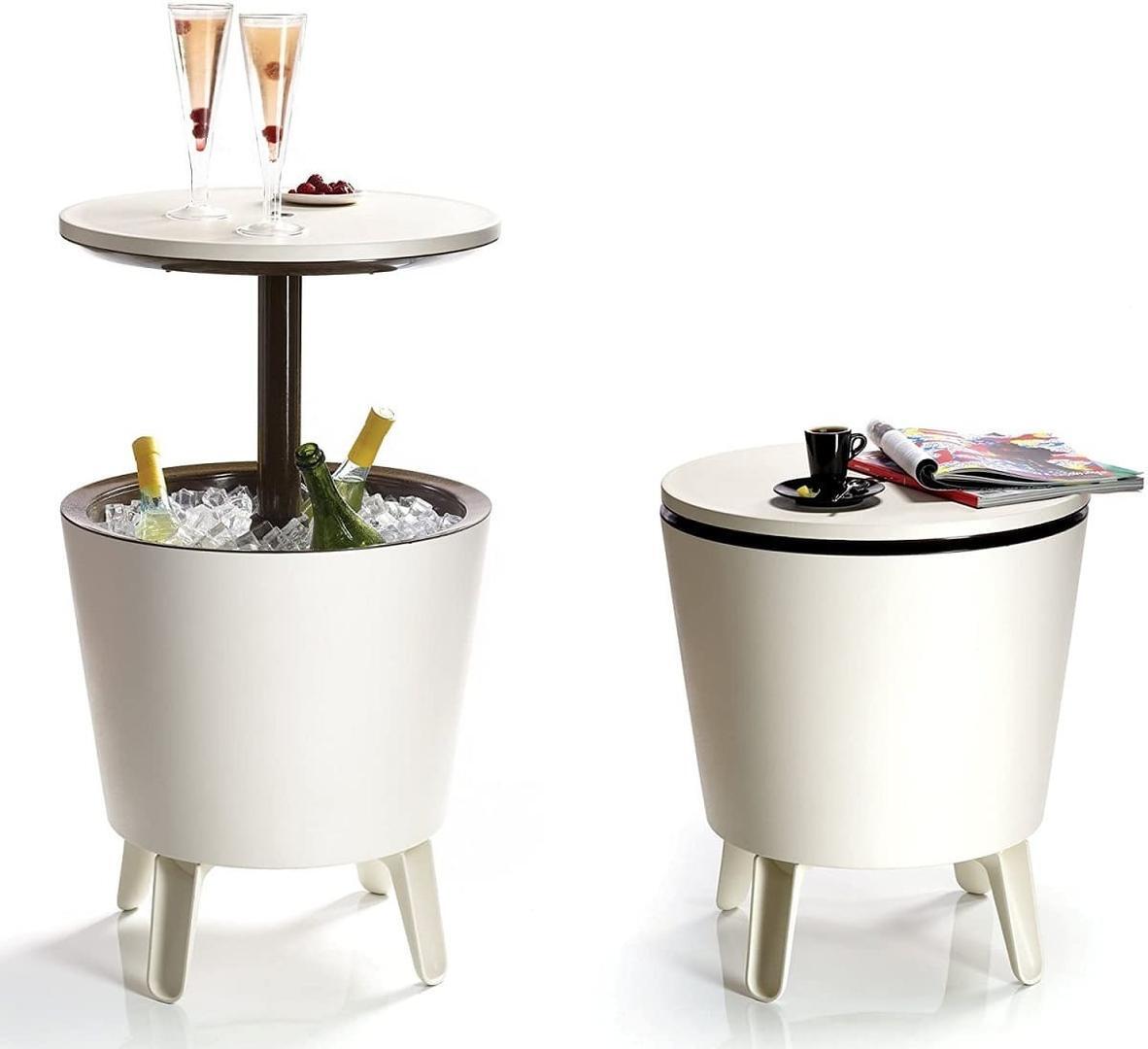 Mesa de jardín baja de resina Coolbar blanco de Leroy Merlin