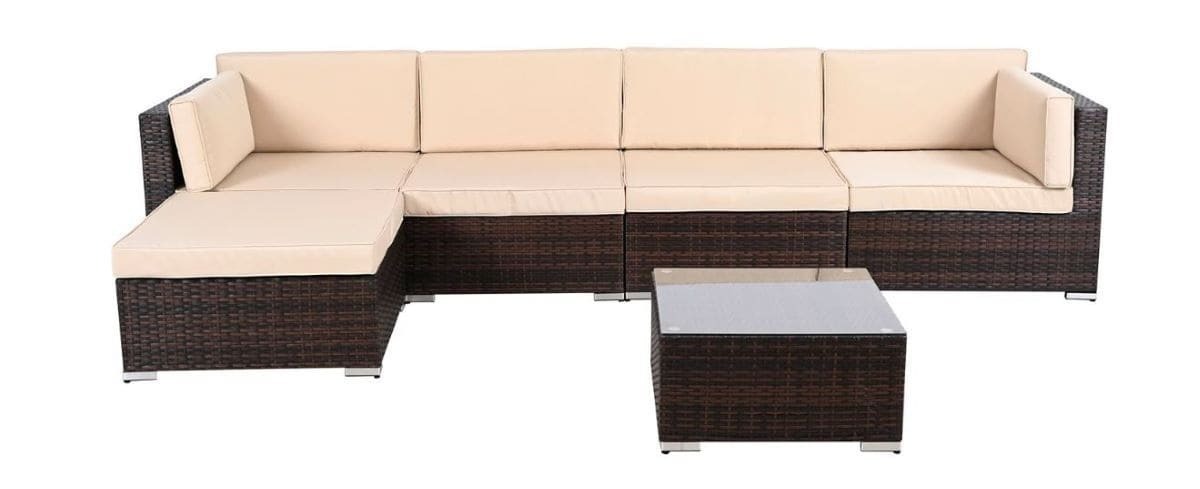 Conjunto de muebles de porche Gales de ratán sintético de Leroy Merlin