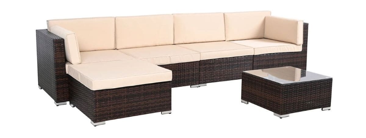 Conjunto de muebles de porche Gales de ratán sintético de Leroy Merlin