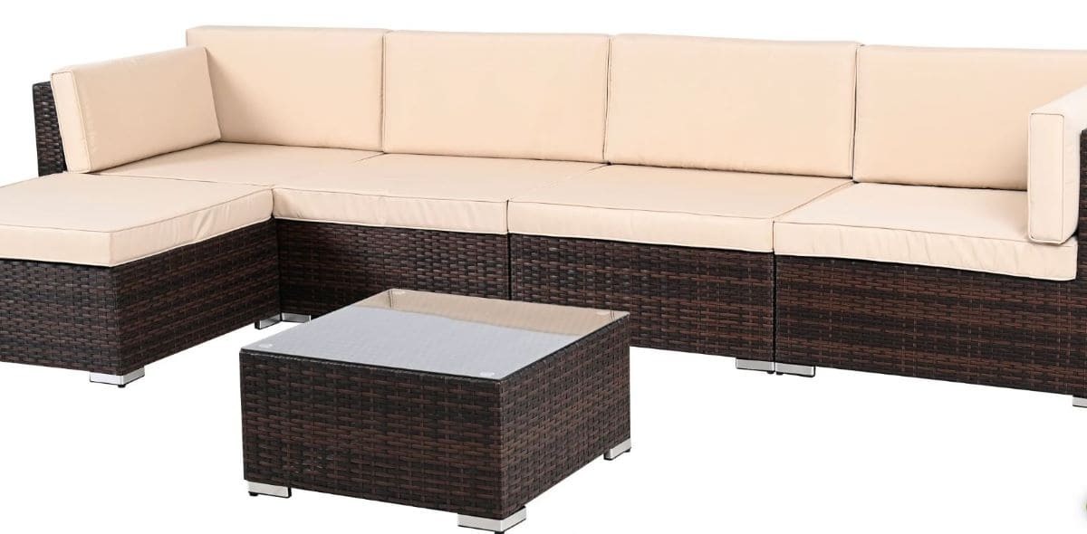 Conjunto de muebles de porche Gales de ratán sintético de Leroy Merlin