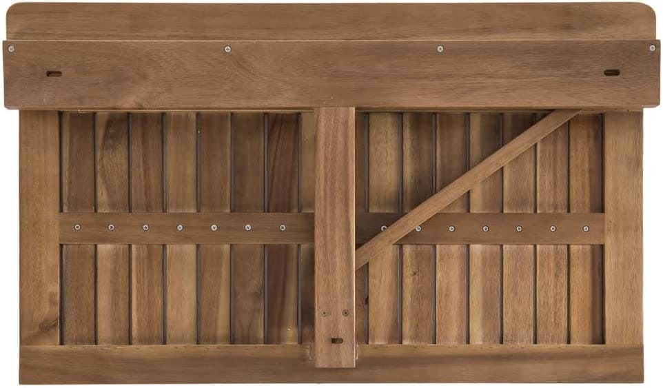 Ldk Garden Mesa de terraza Plegable Madera marrón, Natural