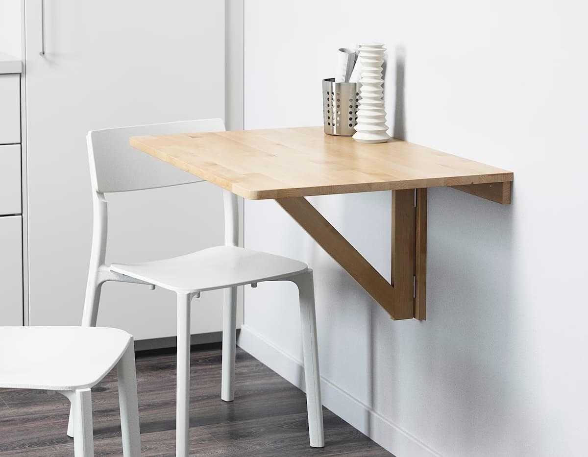 Mesa plegable de pared, abedul