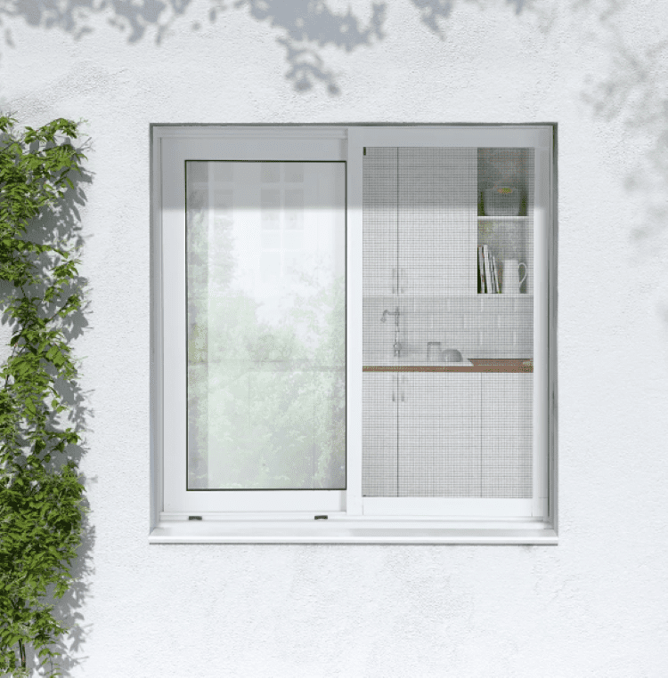 Mosquitera corredera blanca para ventana