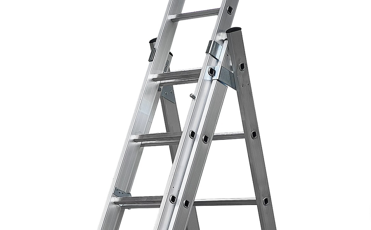 Escalera transformable de aluminio de la firma DEXTER en Leroy Merlin