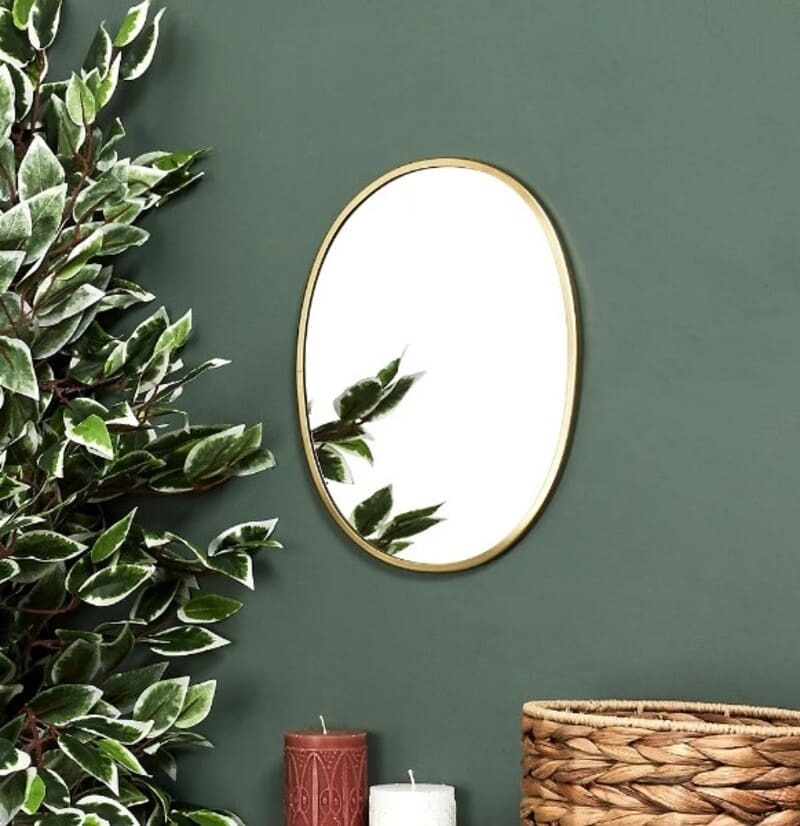 Espejo enmarcado ovalado Contour Deco Dore