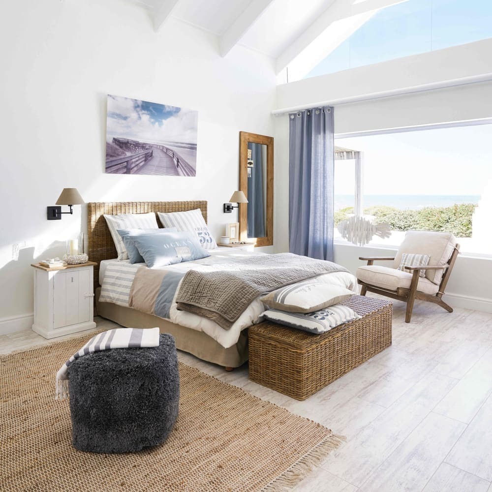 Cojines en algodón con estampados BROCANTE DE LA MER