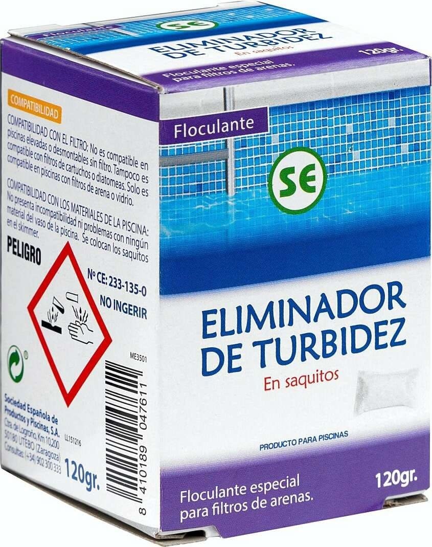 Eliminador de turbidez en saquitos para piscina