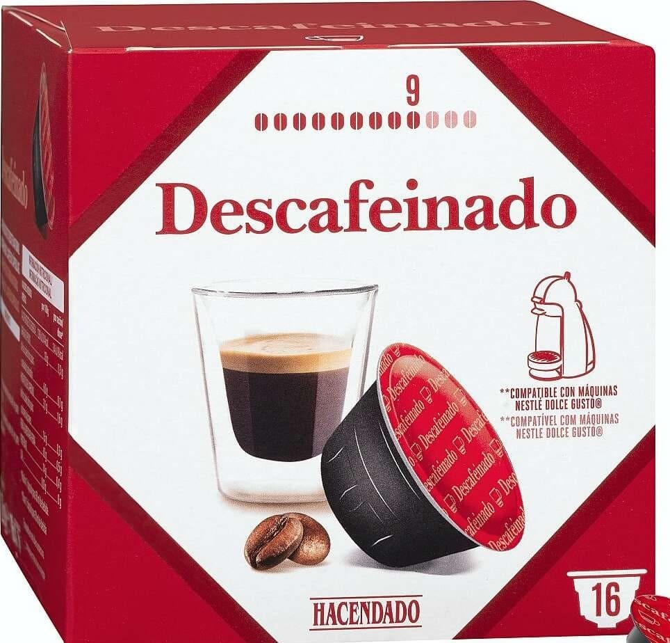 Café de cápsula Hacendado descafeinado