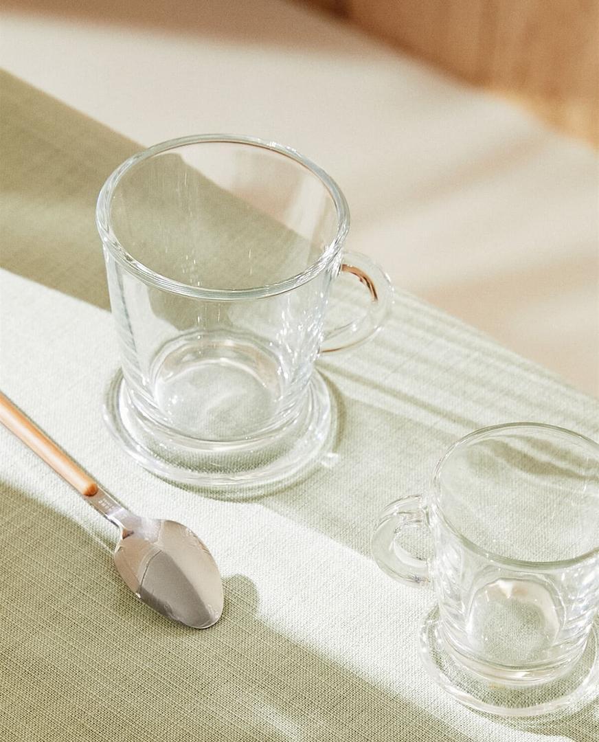 Taza de vidrio transparente para Capuccino