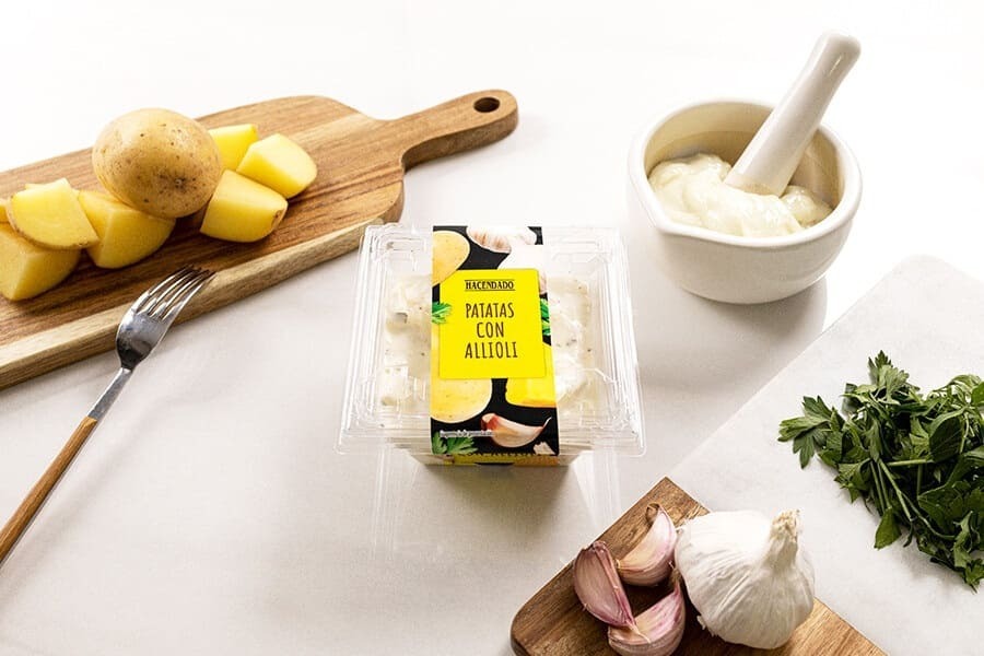 Patatas al allioli de Hacendado en Mercadona