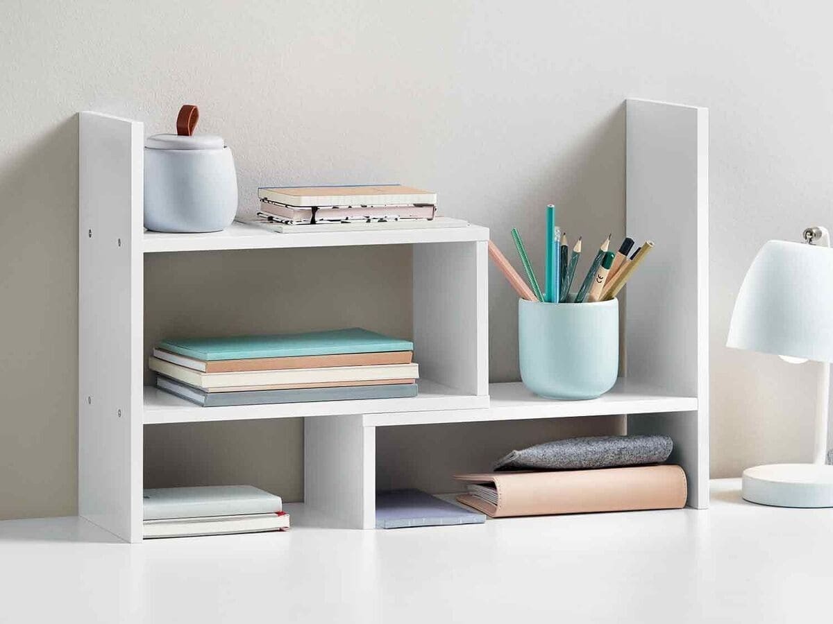 Estantería de mesa modular semi extendida