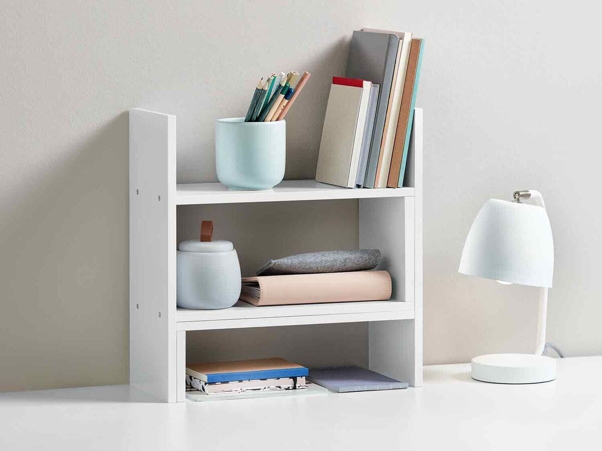 Estantería de mesa modular compacta