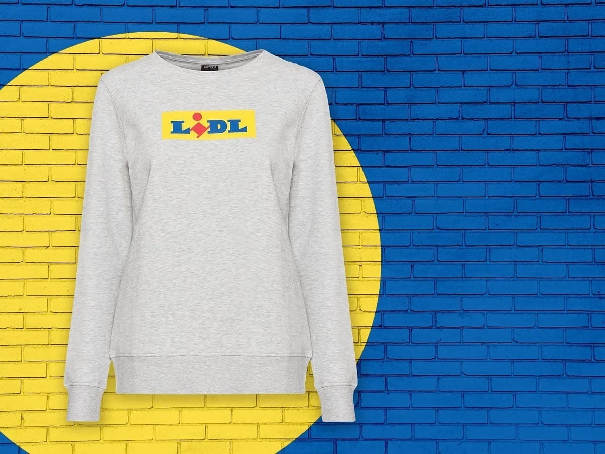 Sudadera sin capucha con logo de Lidl