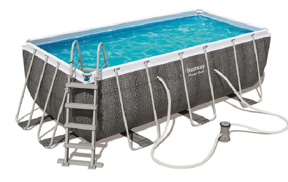 Piscina tubular Power Steel Diseño Ratán pequeña