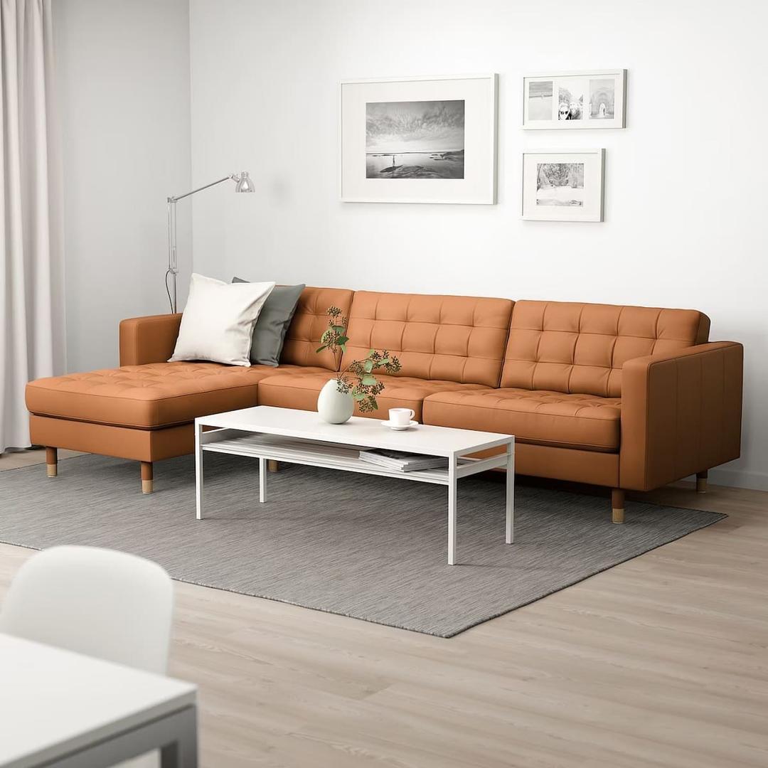 Sofá de cuatro plazas con chaise longue modelo LANDSKRONA de Ikea