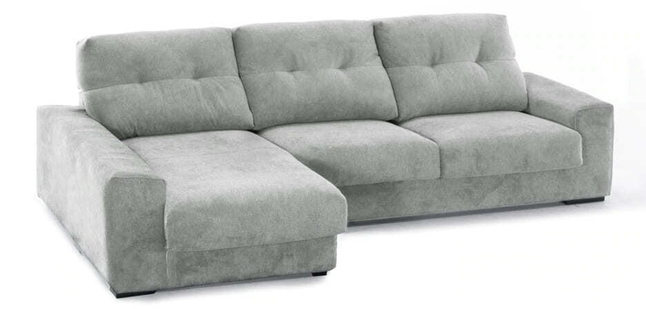 Sofá de 5 plazas con chaiselongue Savoy en color gris