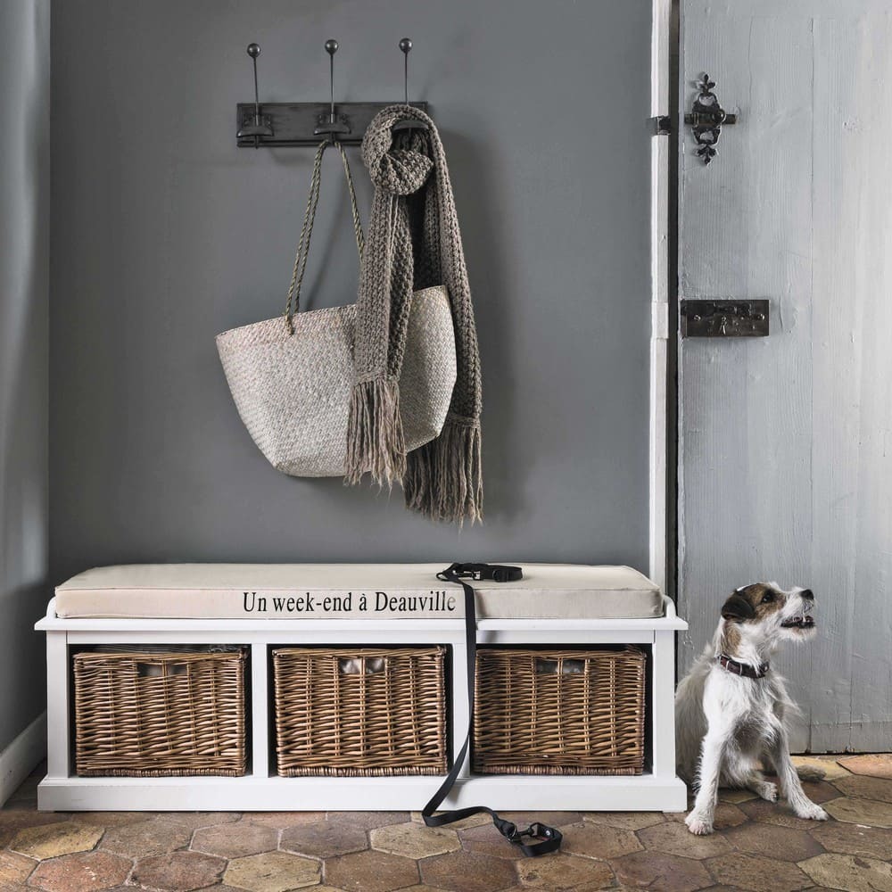 Banco de almacenaje con 3 compartimentos de Maisons du Monde