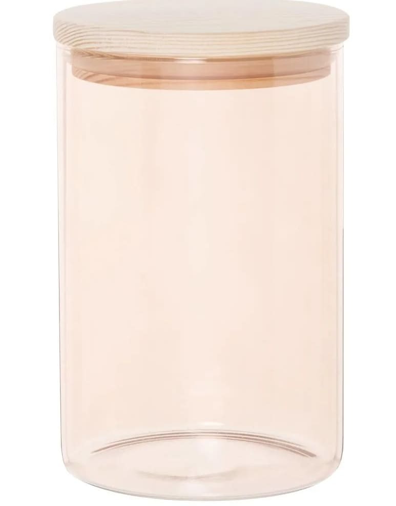 Frasco de cristal rosa palo