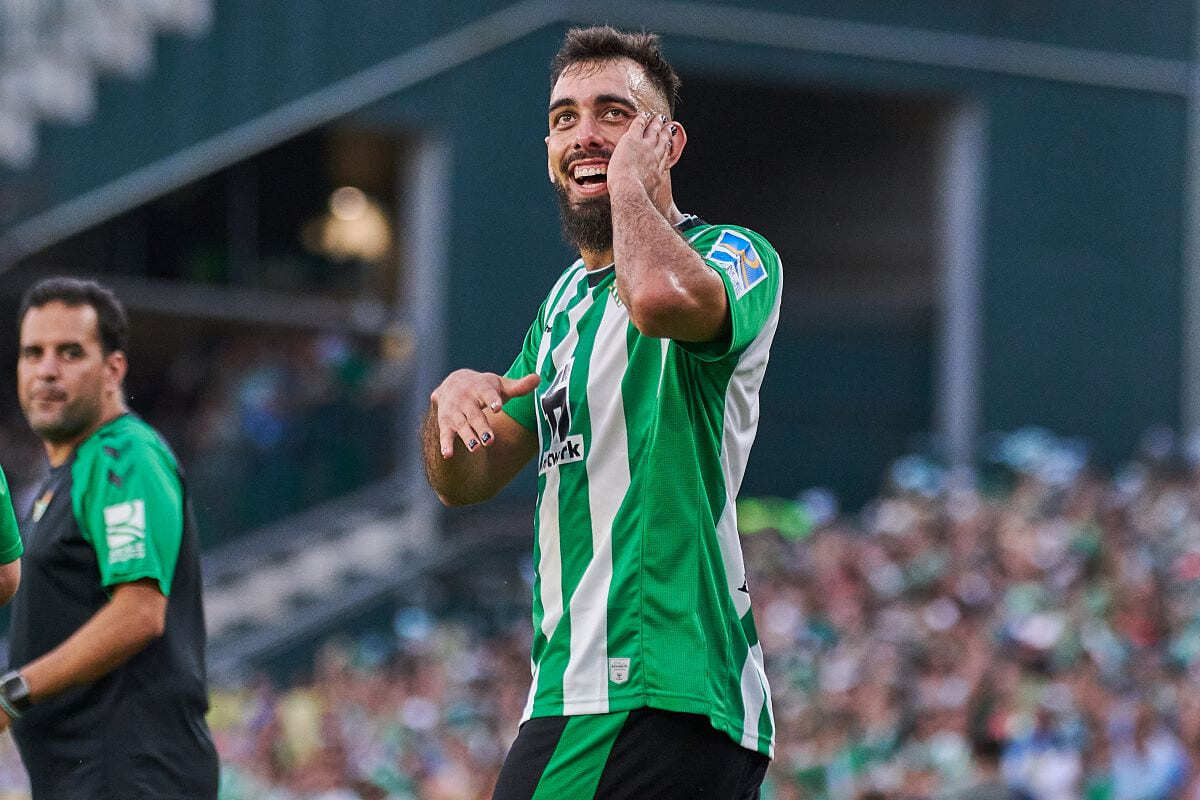 Borja Iglesias celebra su segundo gol en el Real Betis - Girona | Salvador López para El MIRA