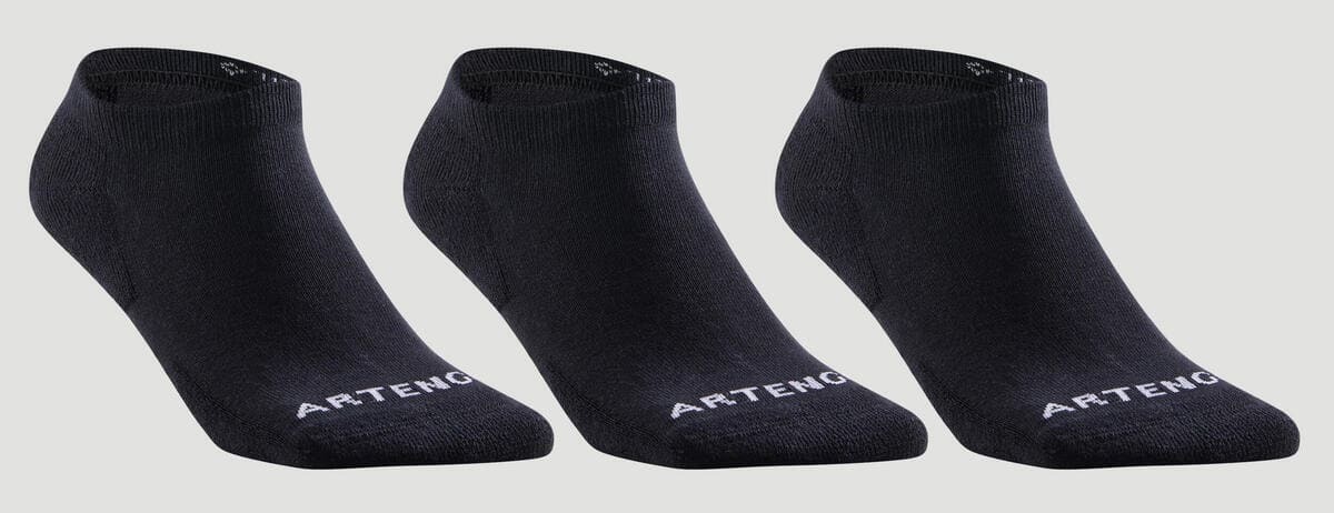 Calcetines cortos de tenis Pack de 3 Artengo Rs 100 negro