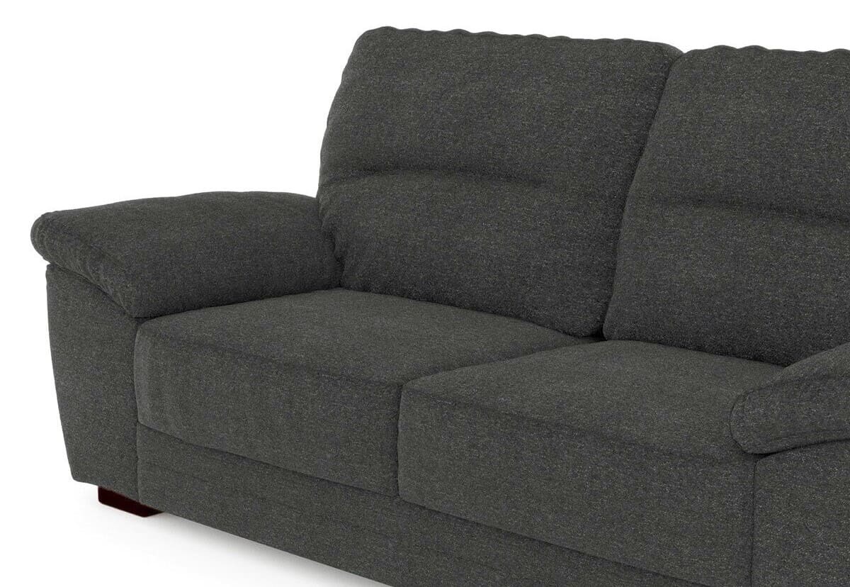 Sofá tapizado de 3 plazas Aires El Corte Inglés gris oscuro