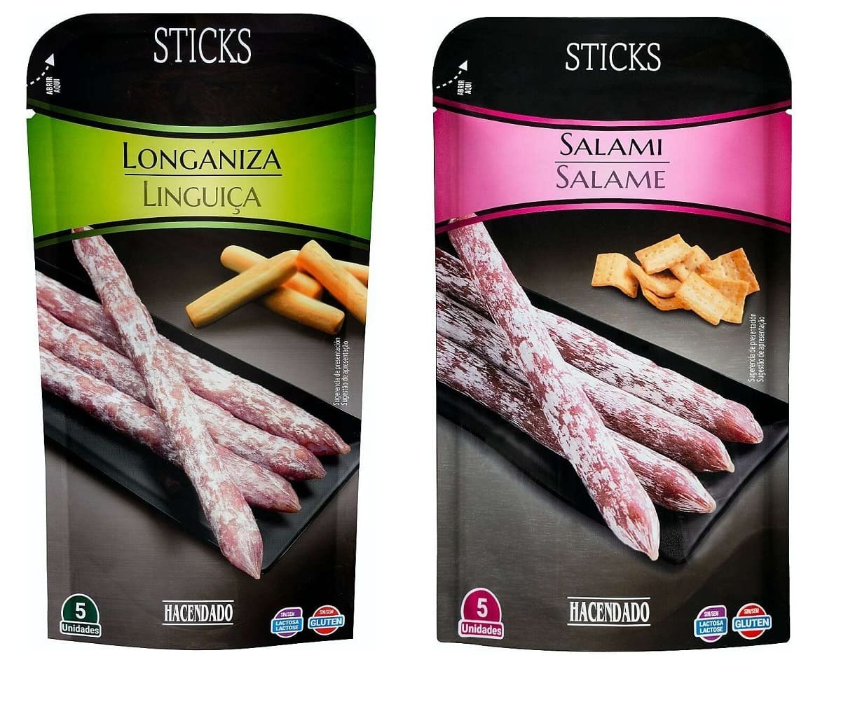Sticks de longaniza y salami de Hacendado en Mercadona