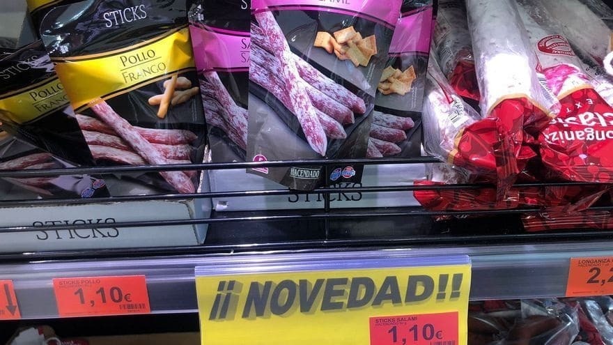 Sticks de pollo y salami de Hacendado en Mercadona