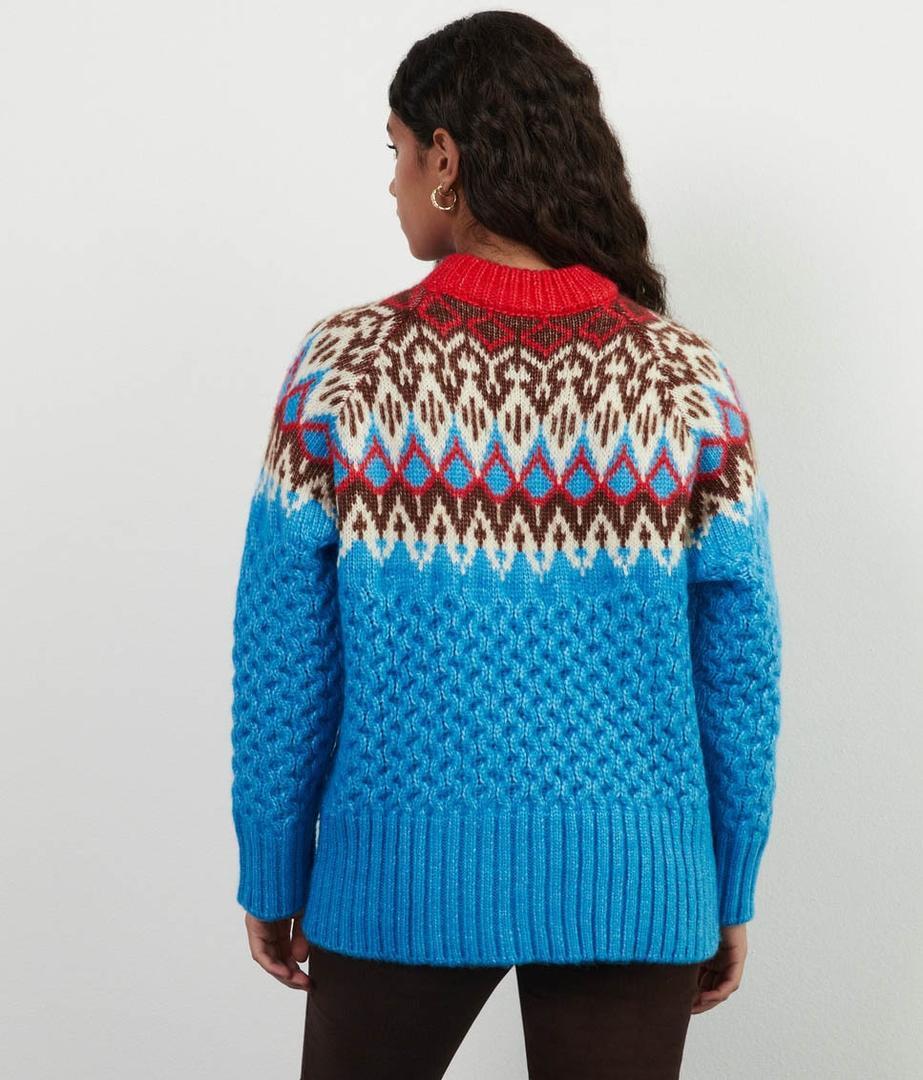 Sueter Jacquard de mujer con manga cuello caja de Tintoretto  