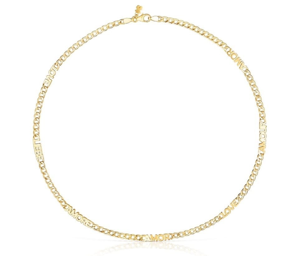 Collar Amor en plata vermeil TOUS Crossword