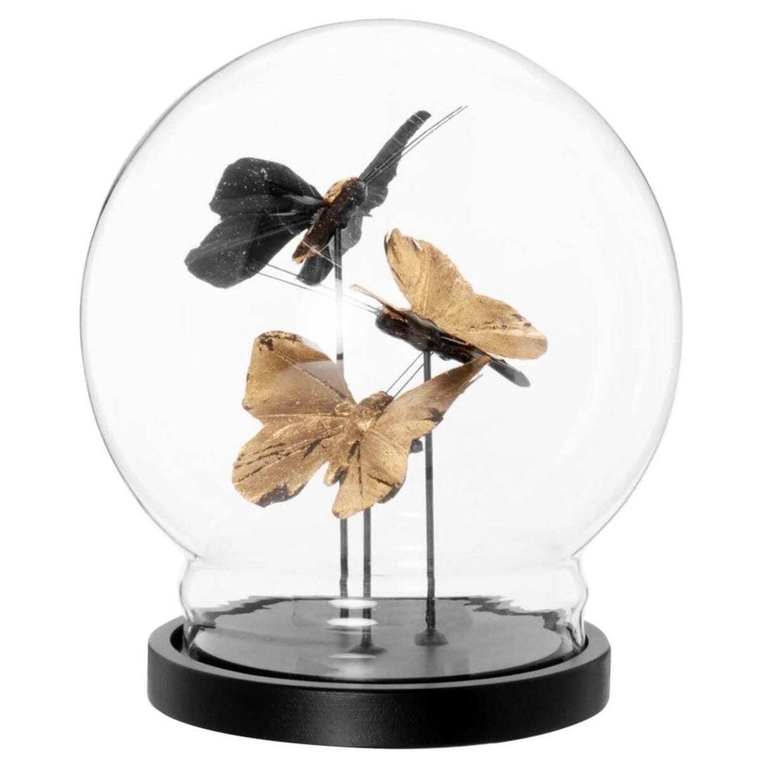 Decoración de cristal con mariposas