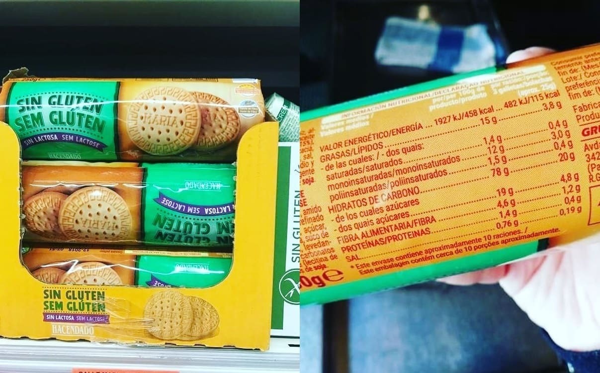 Galleta María de Hacendado para intolerantes en Mercadona