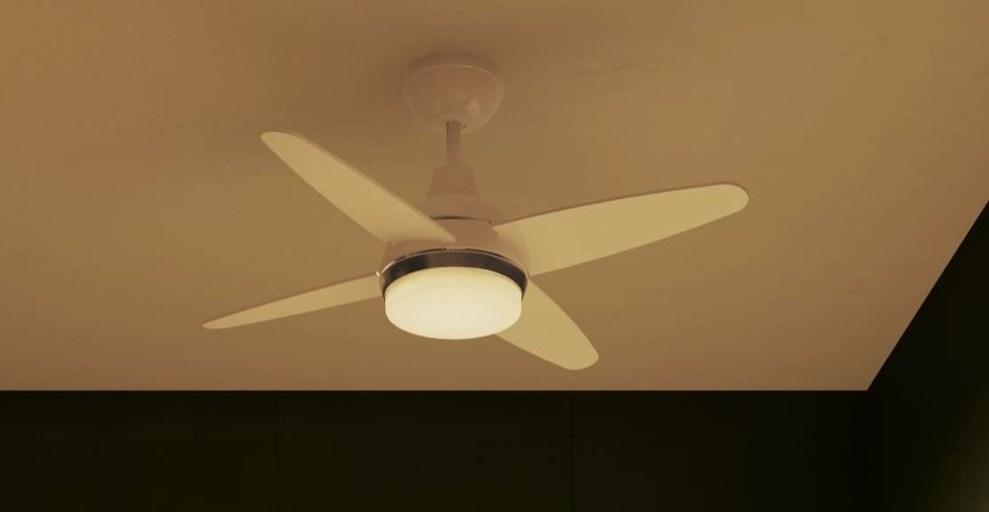 Ventilador de techo con luz motor DC INSPIRE Vicen blanco de Leroy Merlin