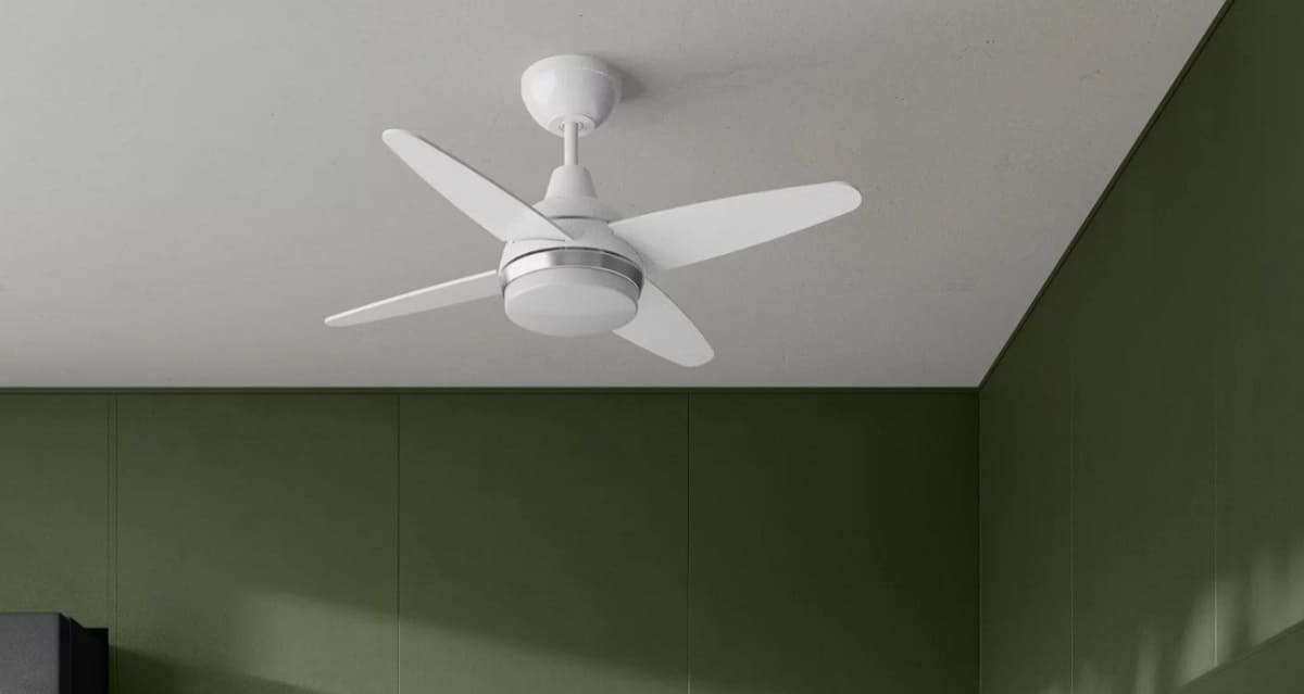 Ventilador de techo con luz motor DC INSPIRE Vicen blanco de Leroy Merlin