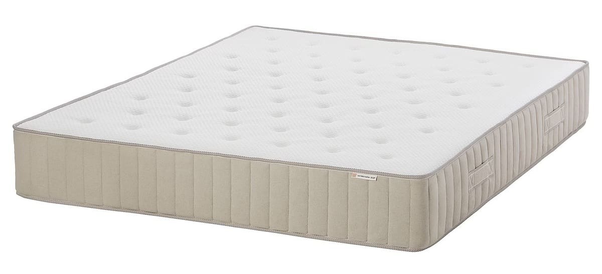 Colchón de muelles ensacados, firme/natural, 180x200 cm VATNESTRÖM