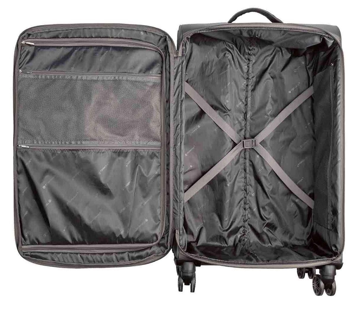 ​

Set de maletas de tela gris

​