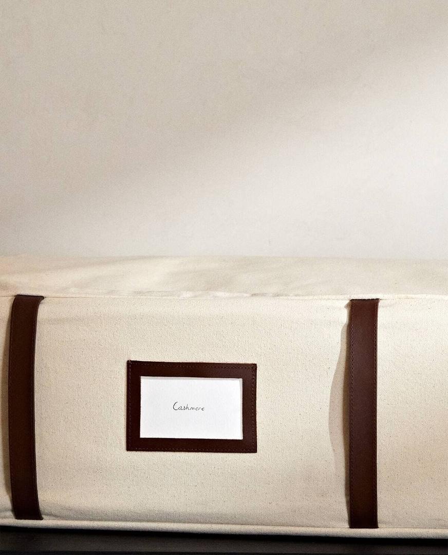 Caja organizadora de canvas y piel