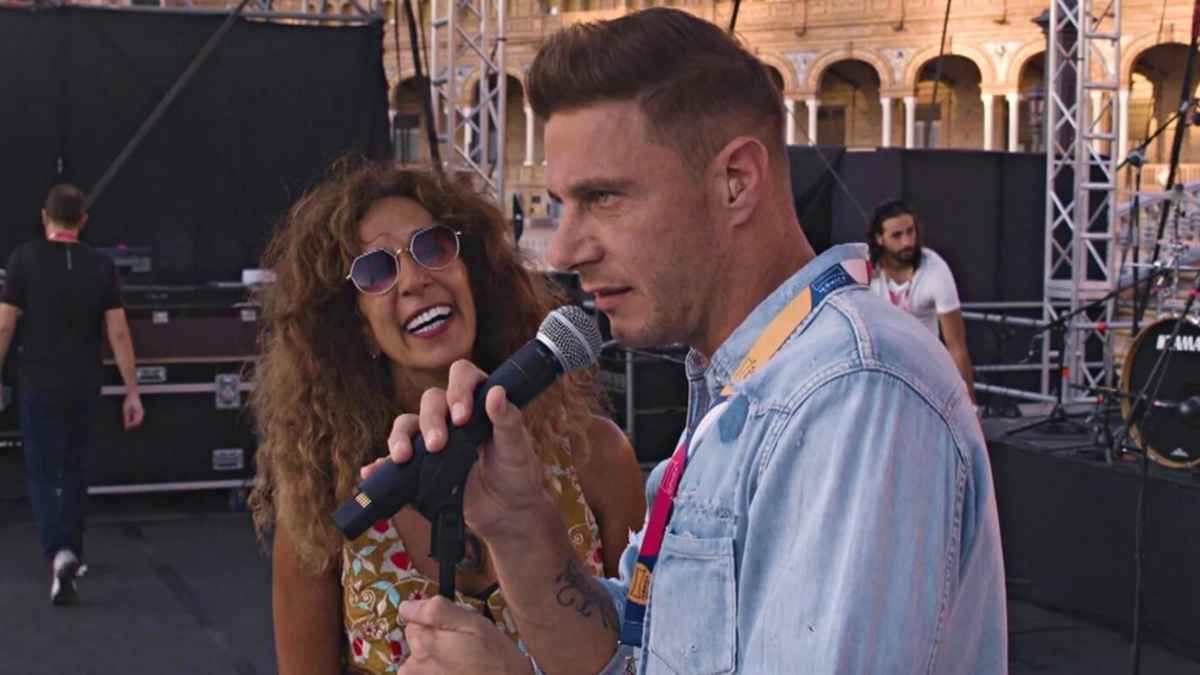 Joaquín y Rosario en un concierto en la Plaza de España