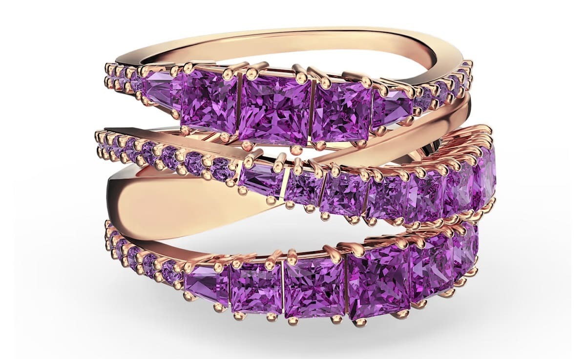 Anillo Twist Wrap rosa de Swarovski