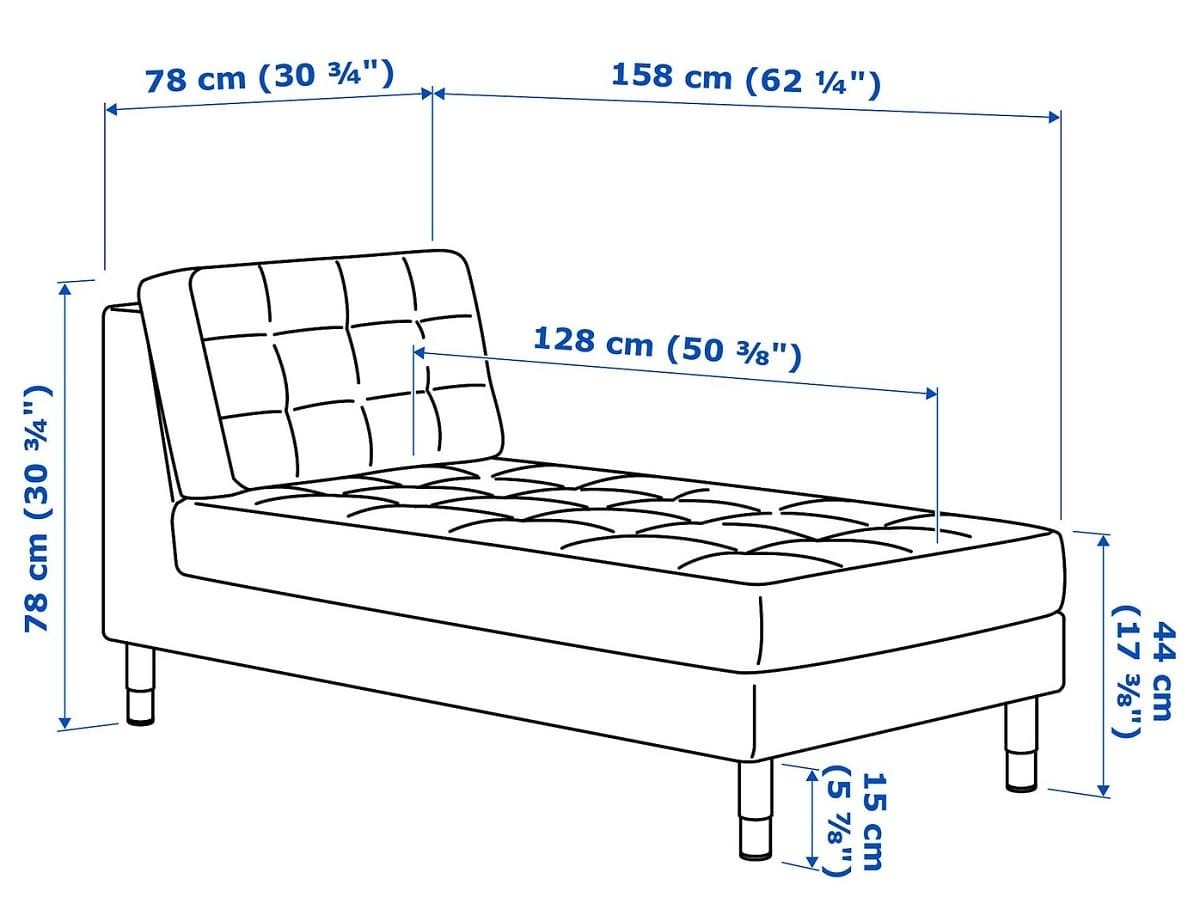 Módulo de sofá chaise longue de piel LANDSKRONA de Ikea