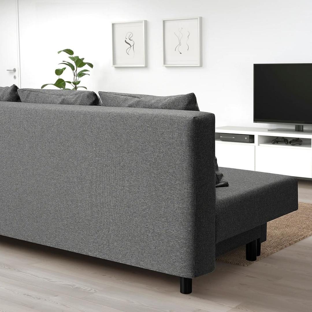 Sofá cama de 3 plazas color gris modelo ASARUM de Ikea