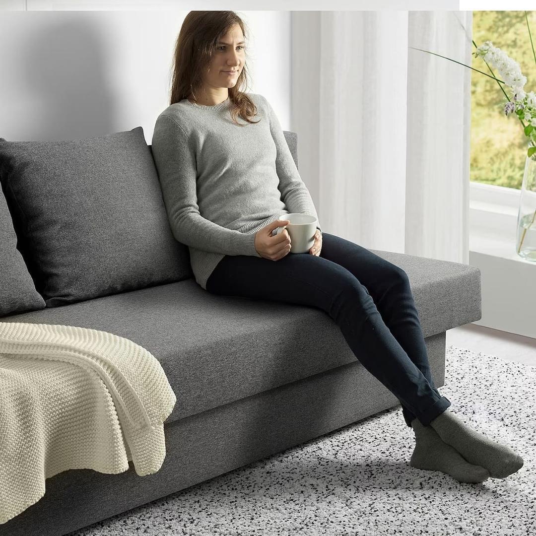 Sofá cama de 3 plazas color gris modelo ASARUM de Ikea