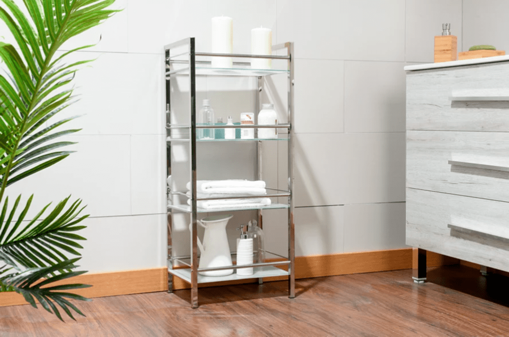 Estante de baño gris