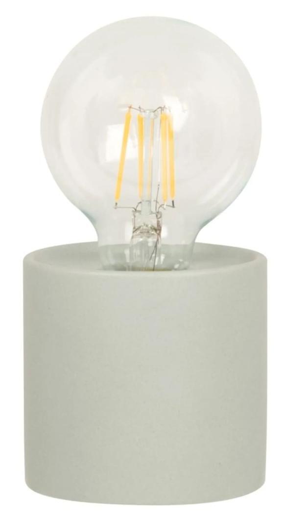 Lámpara de arcilla con bola de cristal