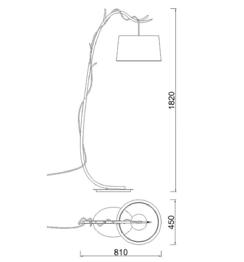 Lámpara de pie modelo Sabina beige de Leroy Merlin