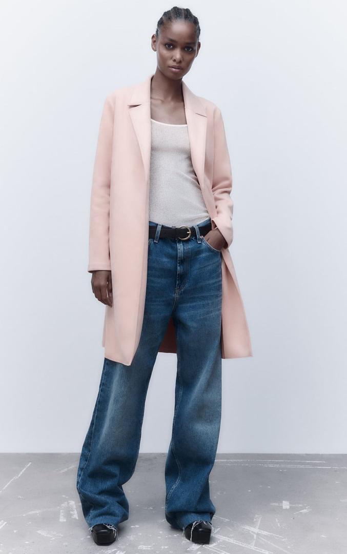 Abrigo efecto ante abierto de Zara