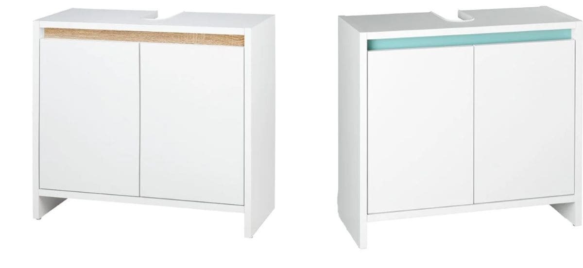 Armario bajo para lavabo con puertas abatibles