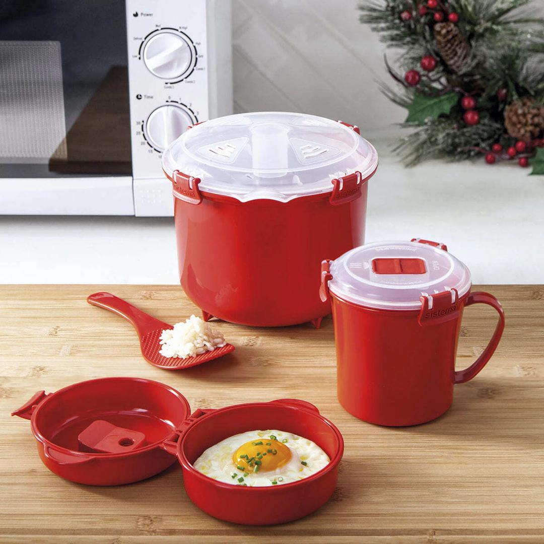 Recipiente para cocer huevos en microondas Microwave Sistema