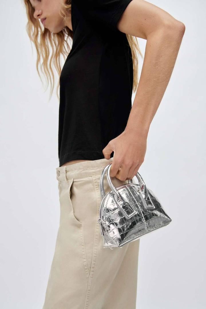 Bolso mini metalizado