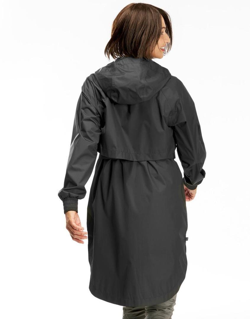 Chaqueta impermeable larga montaña y trekking Quechua Raincut